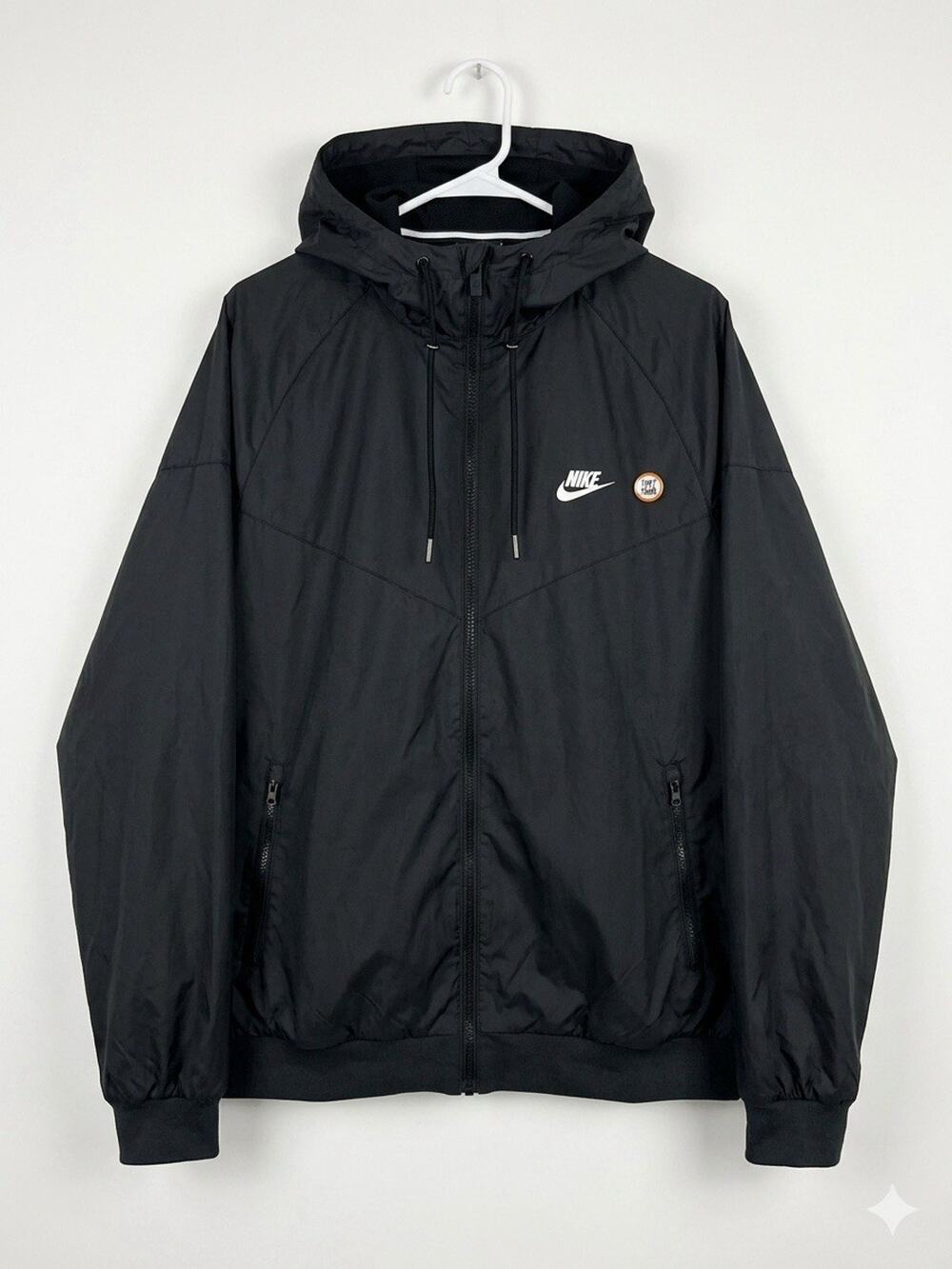 Nike Windrunner Jacket Mens XXL Black Hooded Windbreaker Sportswear Mesh Lined